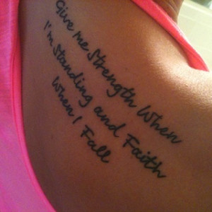 Quote about strength tattoo