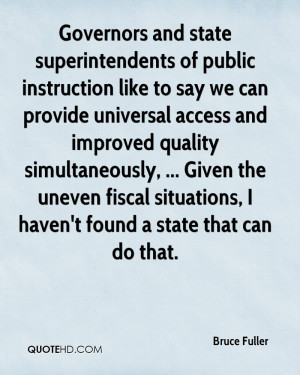 Governors and state superintendents of public instruction like to say ...