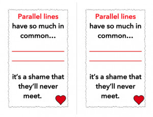 FREE Parallel Lines Poster Cards (for Valentine's Day or just for fun ...