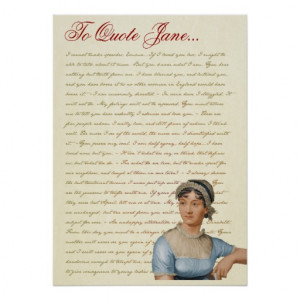 Jane Austen Quotes Pride and Prejudice, Emma, S&S Print