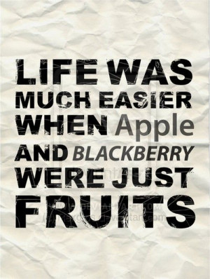 Apple #BlackBerry #FRUITS