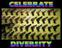 Celebrate Diversity Gun Poster