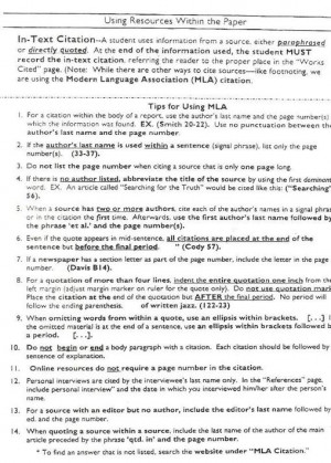 Mla Citation How To Quote