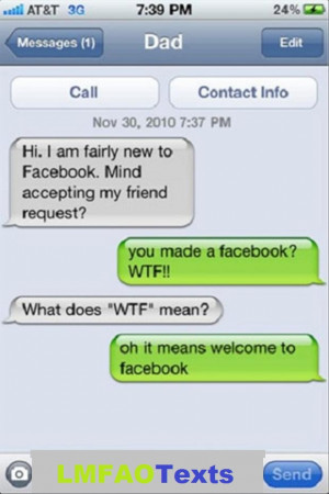 WTF (Welcome to Facebook) - Funny Text