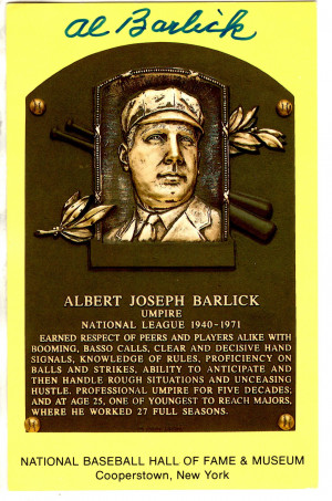 Baseball Hall of Fame Plaques