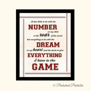 Sports Quote Printable Baseball Quote Man by PunkalunkPrintables, $5 ...