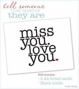 Deployment Idea 5# – “I Miss You” Cards