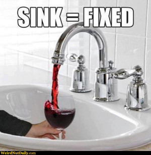 Faucet running wine - Sink=Fixed