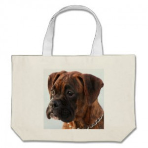 Brindle boxer puppy tote bag by ritmoboxer