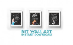 Frozen wall art Poster Olaf Elsa Anna Disney printable Disney's Movie ...