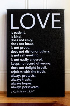 Love is patient life quote