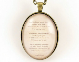 Emily Dickinson Poem Necklace,340