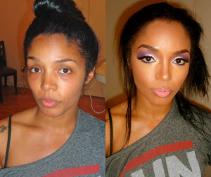 ... / Female rappers before and after their makeup makeovers, part 2