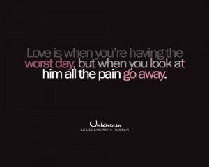 Love Is When You´re Having The Worst Day