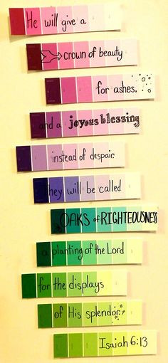 DIY paint sample decoration maybe like a favorite poem or something ...