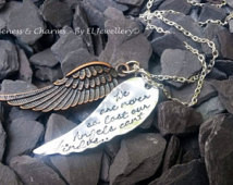 so lost' Angel Wing Necklace, Handmade, Stamped, Aluminium, Angel ...
