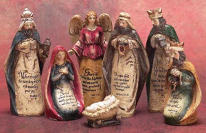 Piece Nativity Set with Scripture Verses