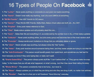 The 16 types of people on Facebook