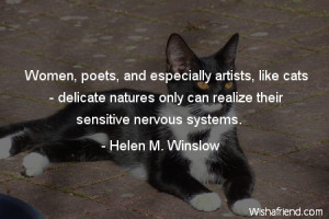 Women and Cats Quote