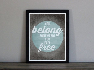 Tom Petty Wildflowers Lyrics Print - You Belong Somewhere You Feel ...