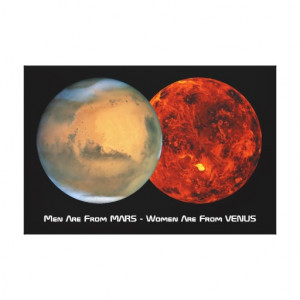 Men are from Mars - Women are from Venus Gallery Wrap Canvas