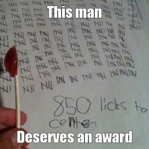 How many licks to the center of a Tootsie Roll?