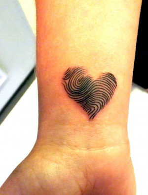 Fingerprint heart tattoo done by Andy Locke @ Locke Studios Tattoo and ...