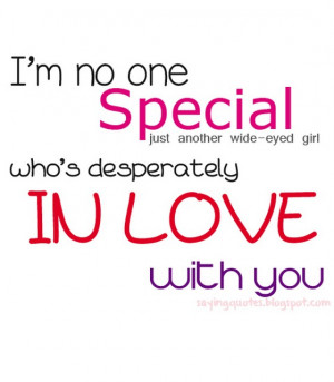 am no one special just another wide