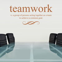 Teamwork Defined - Quote - Wall Decals