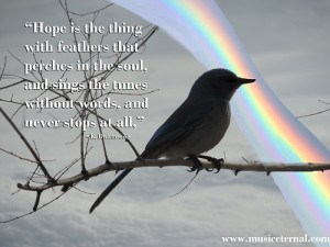 Blue Bird, Rainbow, And Emily Dickinson