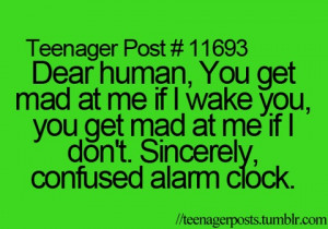 alarm clock awake confused funny quote mad