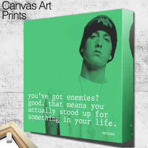 eminem quote square wall art