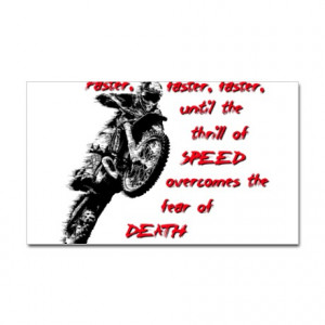 ... > Bikes Stickers > Faster Dirt Bike Motocross Quote Saying Sticker