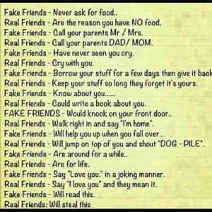 FAKE FRIENDS / REAL FRIENDS