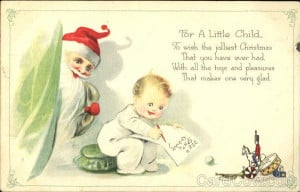 Baby Writing Dear Santa Letter Santa Claus