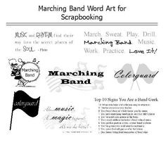 +Band+Quotes+and+Sayings | Free Marching Band and Colorguard Word Art ...