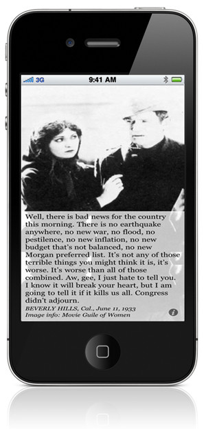 Will Rogers on “Bad News Congress”