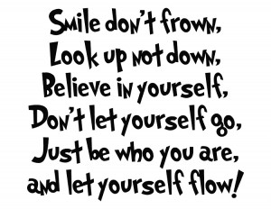 Smile Don't Frown... | Childrens Wall Quote/Decal