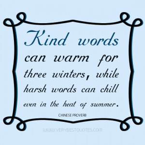 kind words quotes, harh words quotes