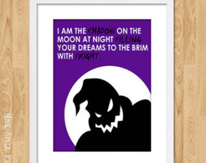 Oogie Boogie - Nightmare Before Chr istmas Quote | Digital Print ...