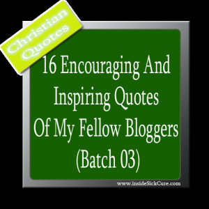 16 Encouraging And Inspiring Quotes Of My Fellow Bloggers (Batch 03)
