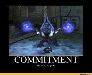 COMMITMENT No pain, no gain. / halo :: funny pictures :: demotivation ...