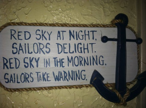 ... Quote I saw on the wall at Mikees seafood:) #anchor #redsky