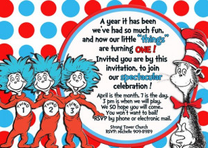 Dr. Seuss Thing 1 and Thing 2