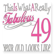 Fabulous 49yearold.png Square Sticker 3