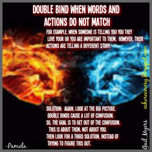 Double Bind When Words Actions Do Not Match. Narcissistic Abuse ...