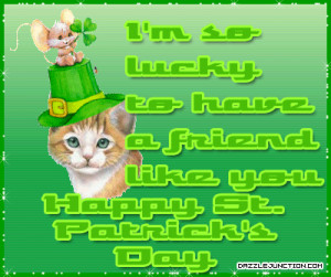 St Patricks Day Lucky Friend Cat picture