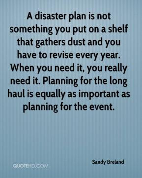 ... for the long haul is equally as important as planning for the event