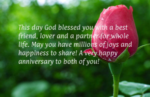 This Day God Blessed You With A Best Friend - Anniversary Quote