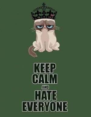 ... Cat - Keep Calm and Hate Everyone 5 out of 5 based on 2 ratings